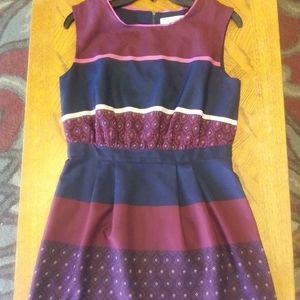 LOFT sleeveless crew neck dress